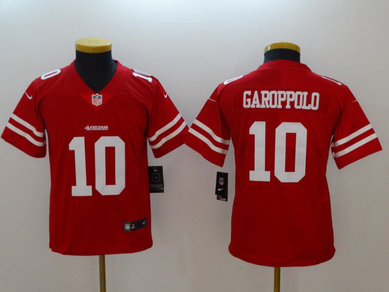 Youth San Francisco 49ers #10 Garoppolo Red New Nike NFL Jerseys->->Youth Jersey